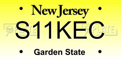 S11KEC New Jersey License Plate
