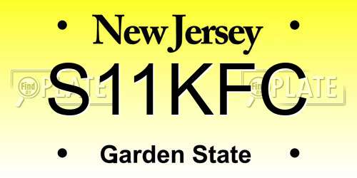 S11KFC New Jersey License Plate