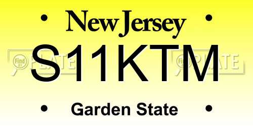 S11KTM New Jersey License Plate