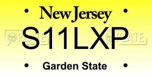 S11LXP New Jersey License Plate