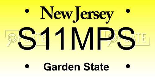 S11MPS New Jersey License Plate