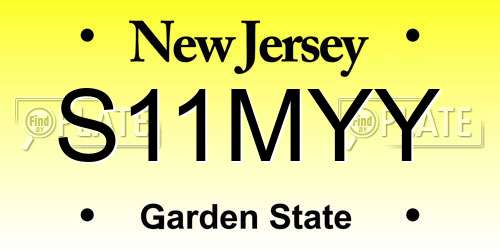 S11MYY New Jersey License Plate