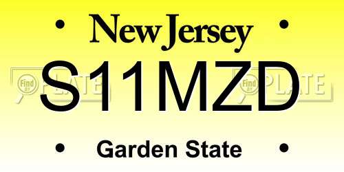 S11MZD New Jersey License Plate
