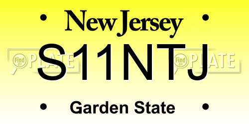 S11NTJ New Jersey License Plate