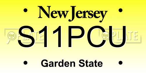 S11PCU New Jersey License Plate