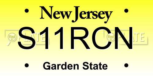 S11RCN New Jersey License Plate