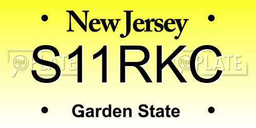 S11RKC New Jersey License Plate