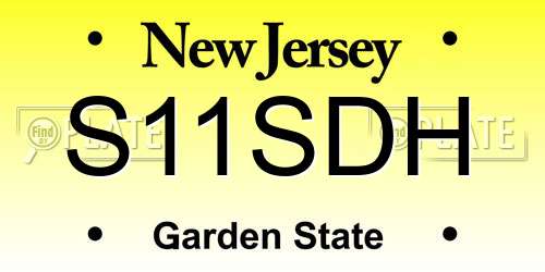 S11SDH New Jersey License Plate