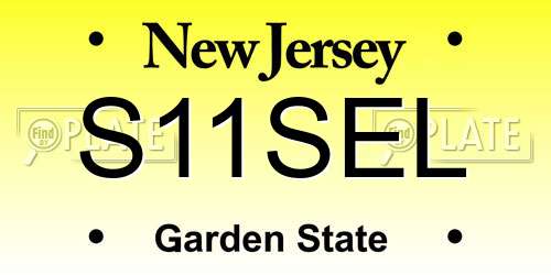 S11SEL New Jersey License Plate