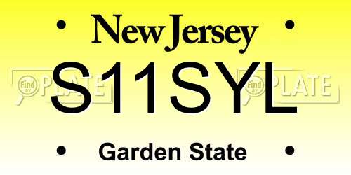 S11SYL New Jersey License Plate