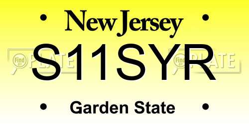 S11SYR New Jersey License Plate