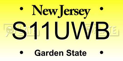 S11UWB New Jersey License Plate
