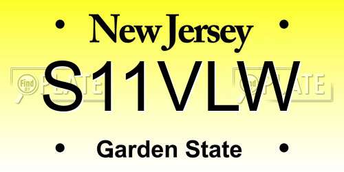 S11VLW New Jersey License Plate