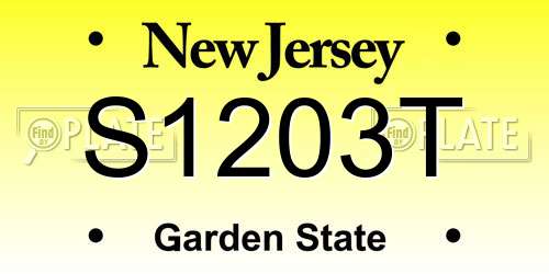 S1203T New Jersey License Plate