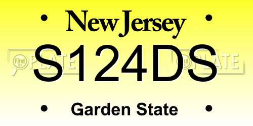 S124DS New Jersey License Plate