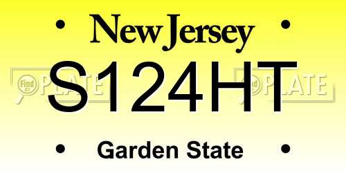 S124HT New Jersey License Plate