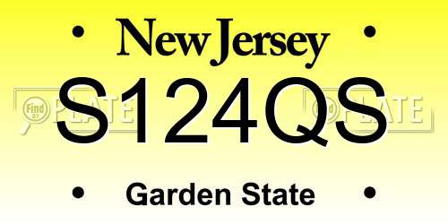 S124QS New Jersey License Plate