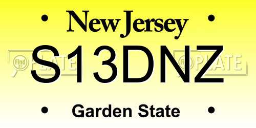 S13DNZ New Jersey License Plate