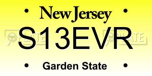 S13EVR New Jersey License Plate