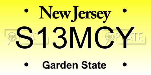 S13MCY New Jersey License Plate