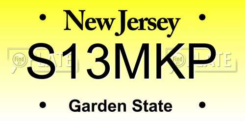 S13MKP New Jersey License Plate