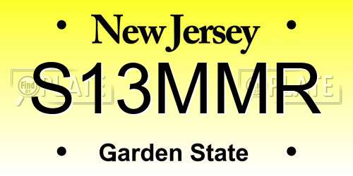 S13MMR New Jersey License Plate