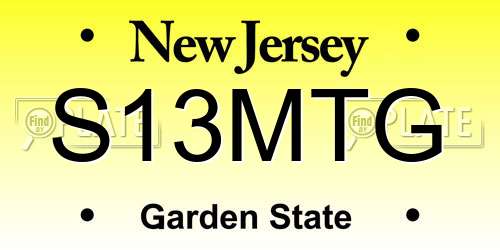 S13MTG New Jersey License Plate