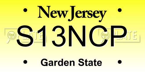S13NCP New Jersey License Plate