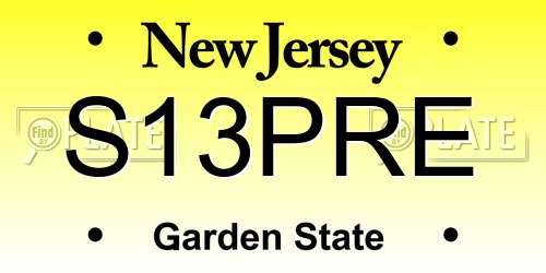 S13PRE New Jersey License Plate
