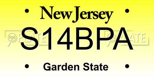 S14BPA New Jersey License Plate