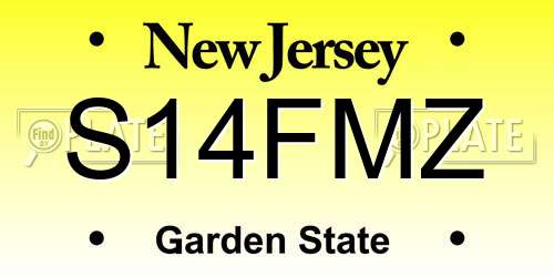 S14FMZ New Jersey License Plate