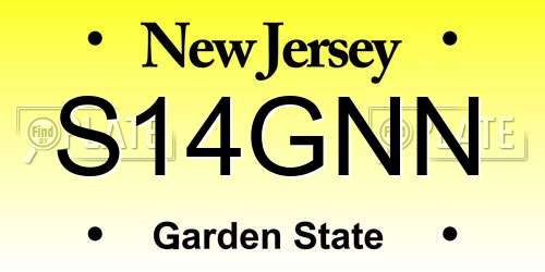S14GNN New Jersey License Plate