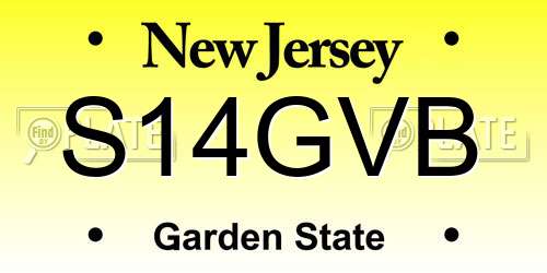 S14GVB New Jersey License Plate