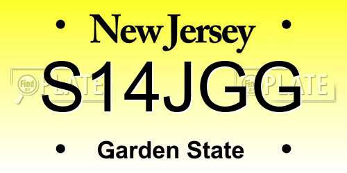 S14JGG New Jersey License Plate