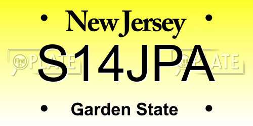 S14JPA New Jersey License Plate