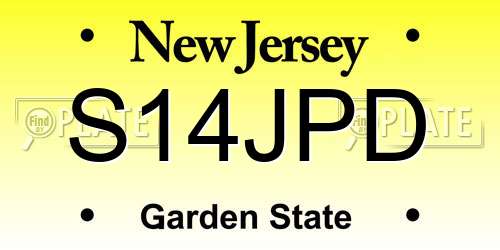 S14JPD New Jersey License Plate