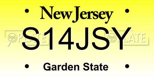S14JSY New Jersey License Plate