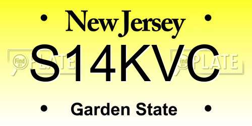 S14KVC New Jersey License Plate