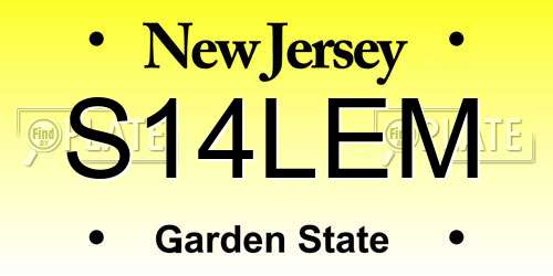 S14LEM New Jersey License Plate