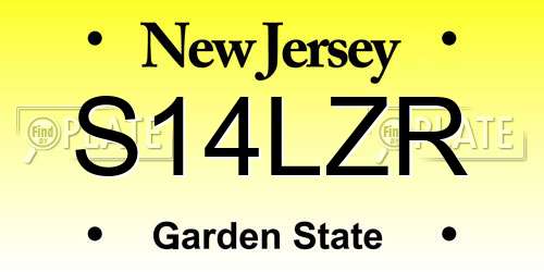 S14LZR New Jersey License Plate