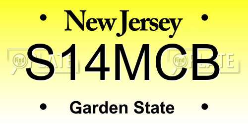 S14MCB New Jersey License Plate