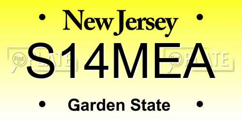 S14MEA New Jersey License Plate