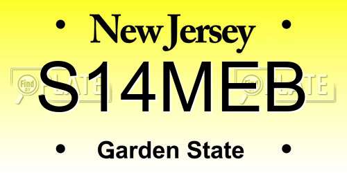 S14MEB New Jersey License Plate