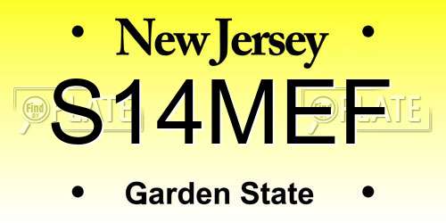 S14MEF New Jersey License Plate