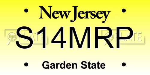 S14MRP New Jersey License Plate