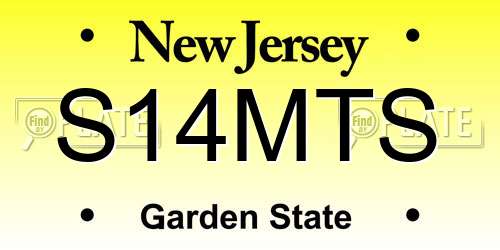 S14MTS New Jersey License Plate