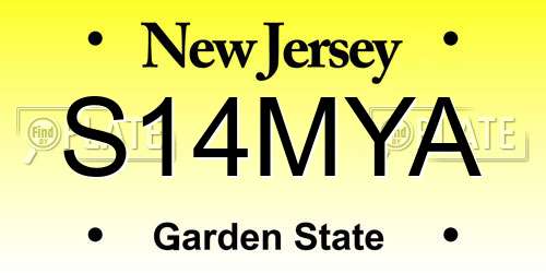 S14MYA New Jersey License Plate