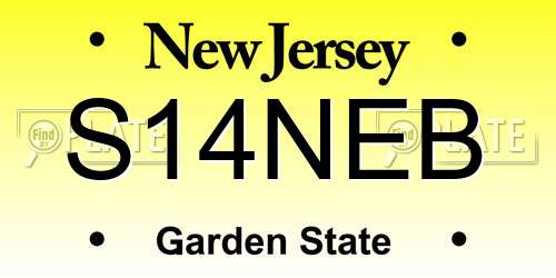 S14NEB New Jersey License Plate