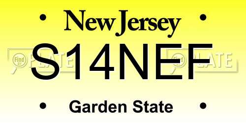 S14NEF New Jersey License Plate