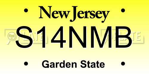 S14NMB New Jersey License Plate